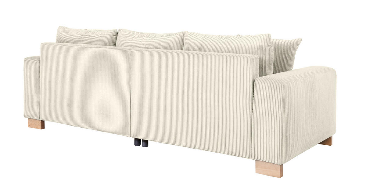 Big Sofa Alpha New beige Microfaser B/H/T: ca. 244x85x112 cm Alpha New - beige/buche (244,00/85,00/112,00cm)