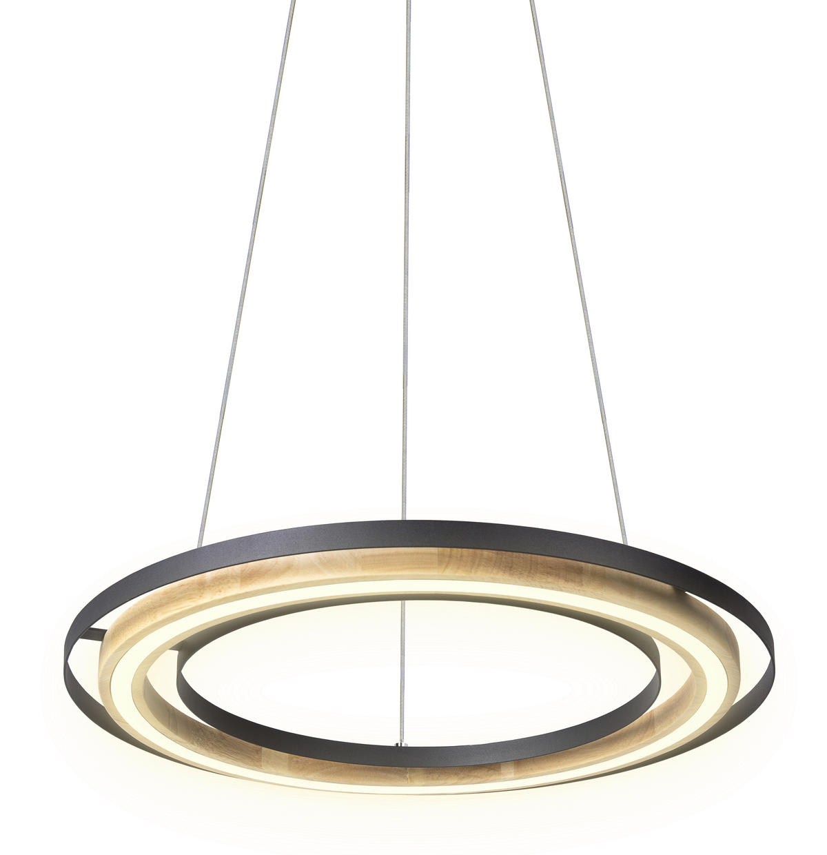 GLOBO LED-Pendelleuchte RILAS 32375608X schwarz MDF Metall H/D: ca. 100x56 cm 1.0 Brennstellen RILAS - schwarz (56,00/100,00cm) - GLOBO