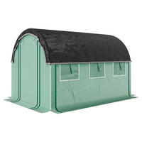 Outsunny Folientunnel B/H/L: ca. 200x198x300 cm Folientunnel - grün (300,00/200,00/198,00cm) - Outsunny