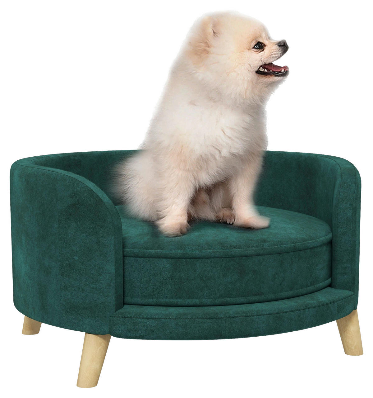 PawHut Hunde-Zubehör grün Polypropylen B/H/L: ca. 68x68x35 cm Hundebett - grün (35,00/68,00/68,00cm) - PawHut