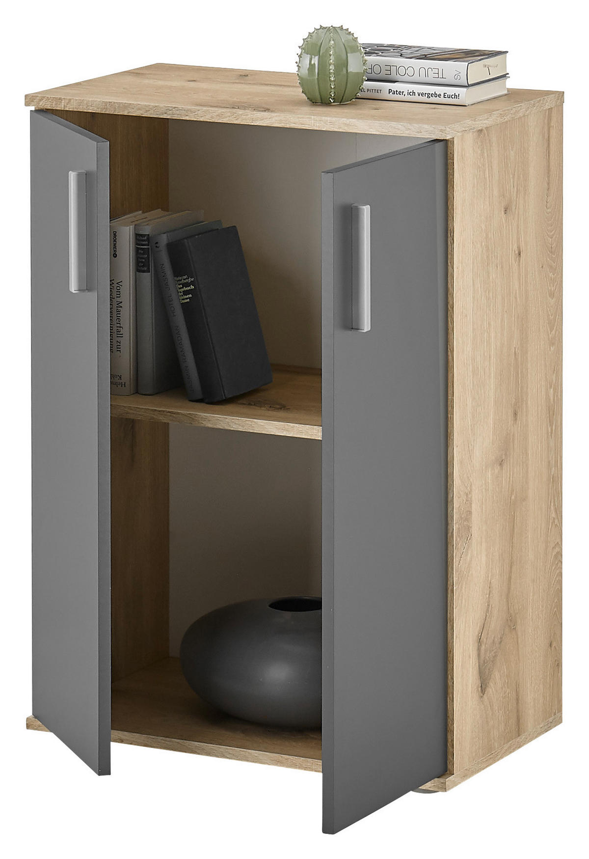 Kommode BC 1040 Eiche Viking Nachbildung dunkelgrau B/H/T: ca. 60x84x35 cm BC 1040 - dunkelgrau (60,00/84,00/35,00cm)
