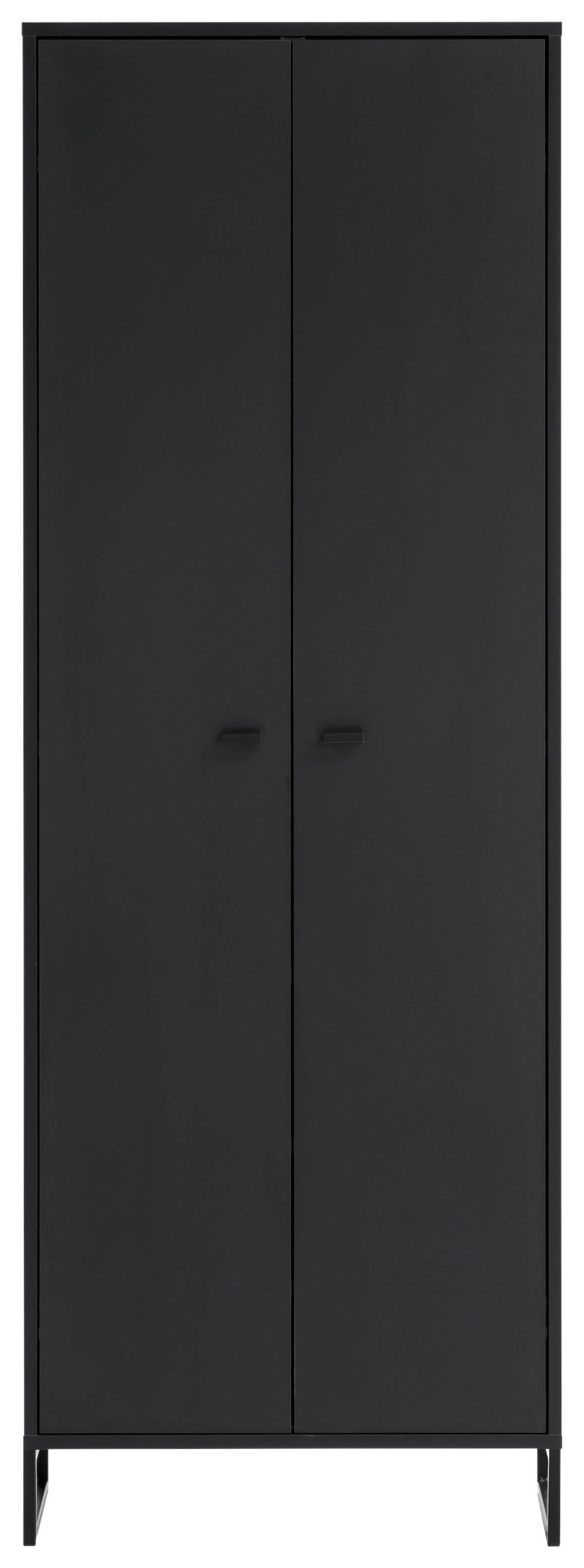 Schuhschrank Janne schwarz matt B/H/T: ca. 60,2x169,7x33 cm Janne - schwarz (60,20/169,70/33,00cm) - Möbelpartner