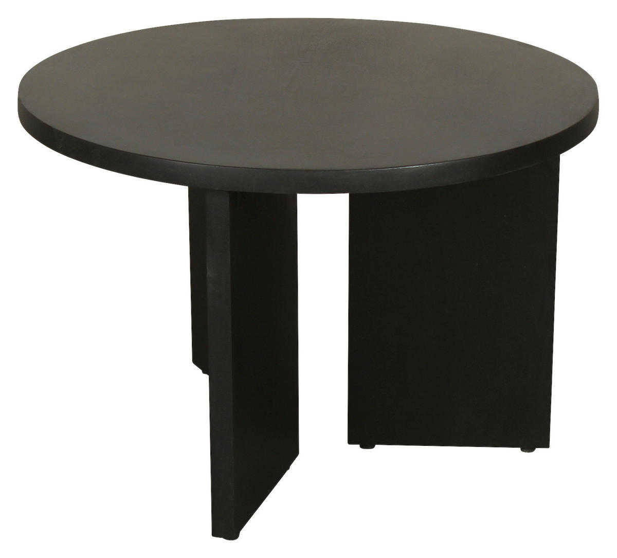 Beistelltisch ROUND schwarz lackiert Akazie H/D: ca. 41x60 cm ROUND - schwarz (60,00/41,00cm) - byLIVING