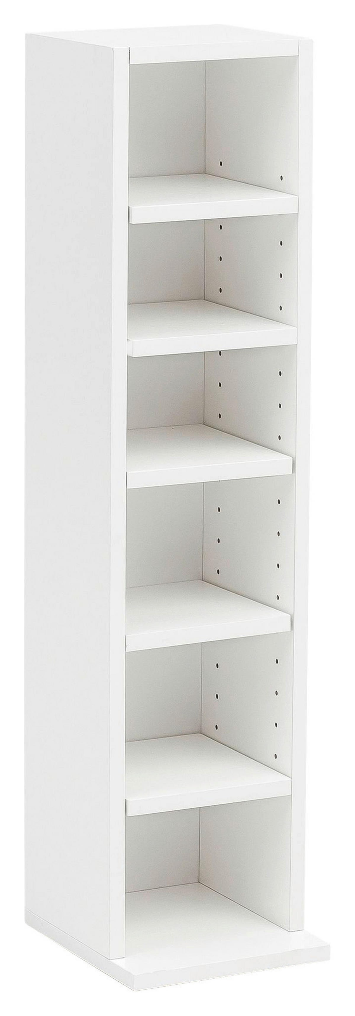 Regal weiß B/H/T: ca. 21x91x25,5 cm Bücherregal - weiß (21,00/91,00/25,50cm) - Wohnling