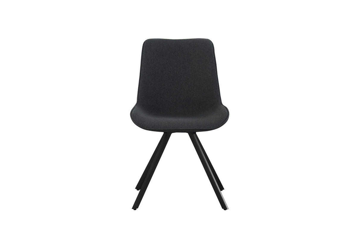 Drehstuhl EMILIA, 2er Set anthrazit schwarz Webstoff B/H/T: ca. 52x85x61 cm EMILIA, 2er Set - schwarz/anthrazit (52,00/85,00/61,00cm) - xonox.home