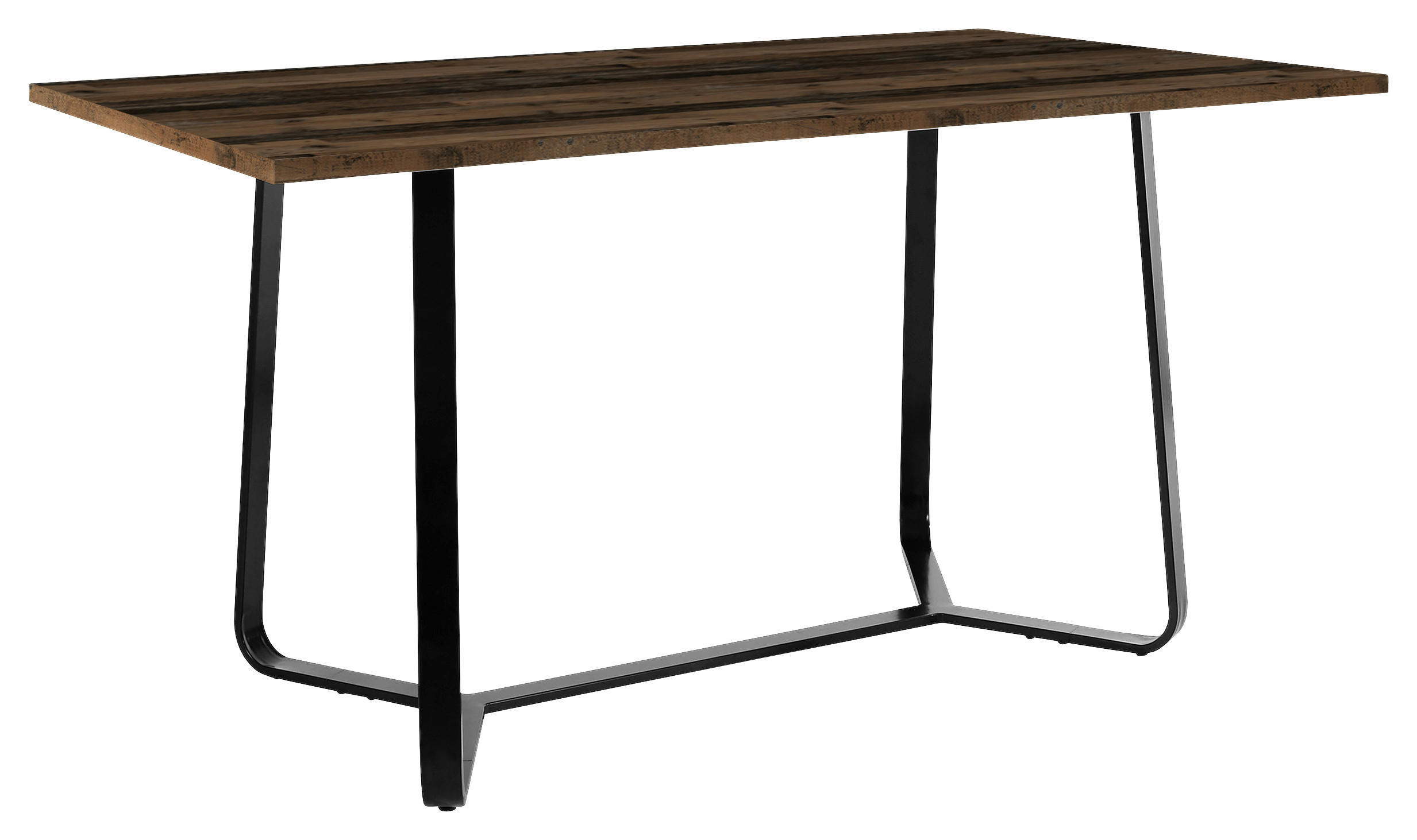 Tisch TALEA Eiche Old Wood Nachbildung schwarz pulverbeschichtet B/H/T: ca. 140x76x90 cm TALEA - Eiche/schwarz (140,00/76,00/90,00cm) - byLIVING