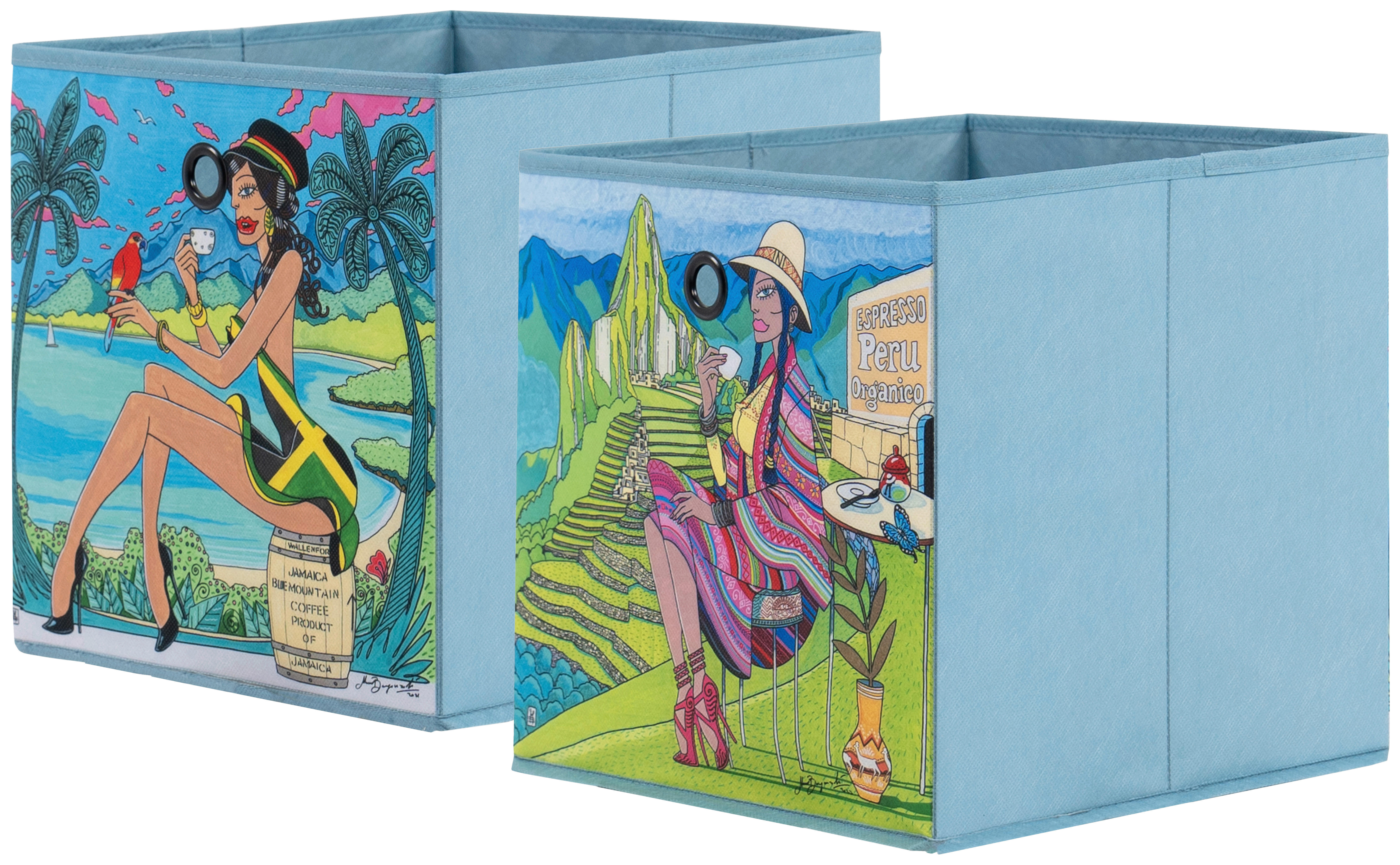 Stoffbox Stoffbox hellblau B/H/T: ca. 32x32x32 cm Stoffbox - hellblau (32,00/32,00/32,00cm)