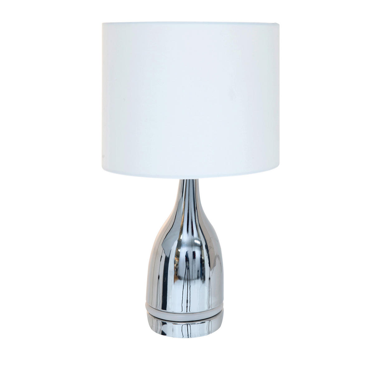 Näve Leuchten LED-Tischleuchte weiß Metall Textil Kunststoff B/H/T/D: ca. 25x43,5x25x25 cm COSIMA - weiß (25,00/43,50/25,00cm) - Näve Leuchten