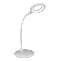 GLOBO LED-Tischleuchte weiß Kunststoff B/H/T: ca. 12,5x49x40 cm PIA - weiß (12,50/49,00/40,00cm) - GLOBO