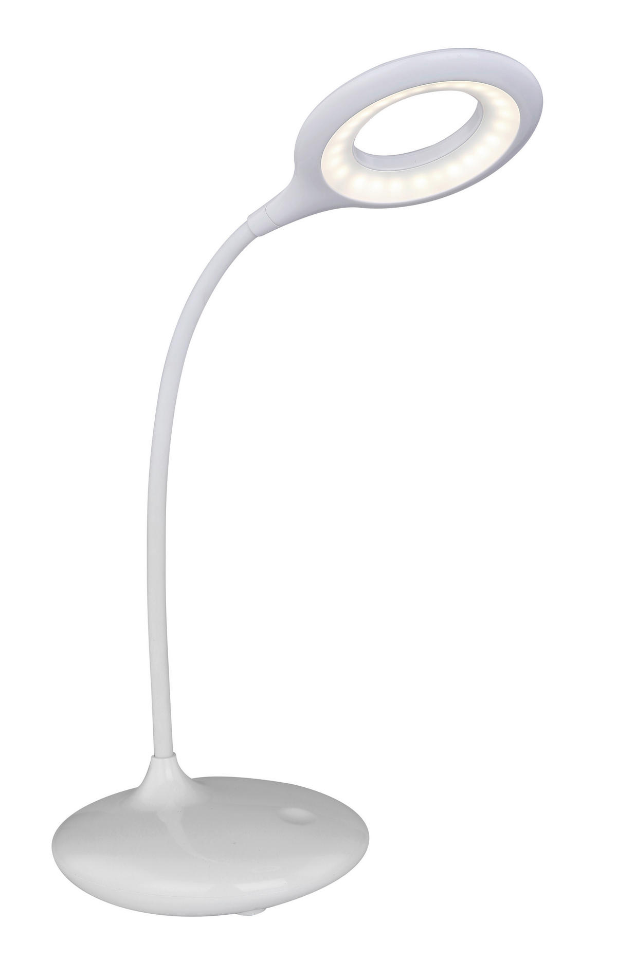 GLOBO LED-Tischleuchte weiß Kunststoff B/H/T: ca. 12,5x49x40 cm PIA - weiß (12,50/49,00/40,00cm) - GLOBO