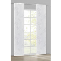 Schiebevorhang Blume hellgrau B/L: ca. 60x245 cm Blume - hellgrau/weiß (60,00/245,00cm) - Happy Home