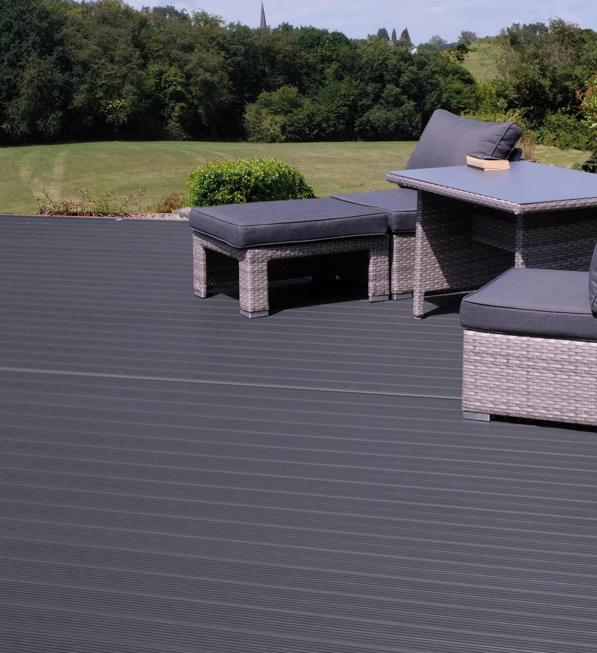 Kovalex WPC-Terrassendielen Komplettset graubraun B/L: ca. 600x400 cm Kovalex_WPC-Terrassenpaket 600x400 - graubraun (600,00/400,00cm) - Kovalex