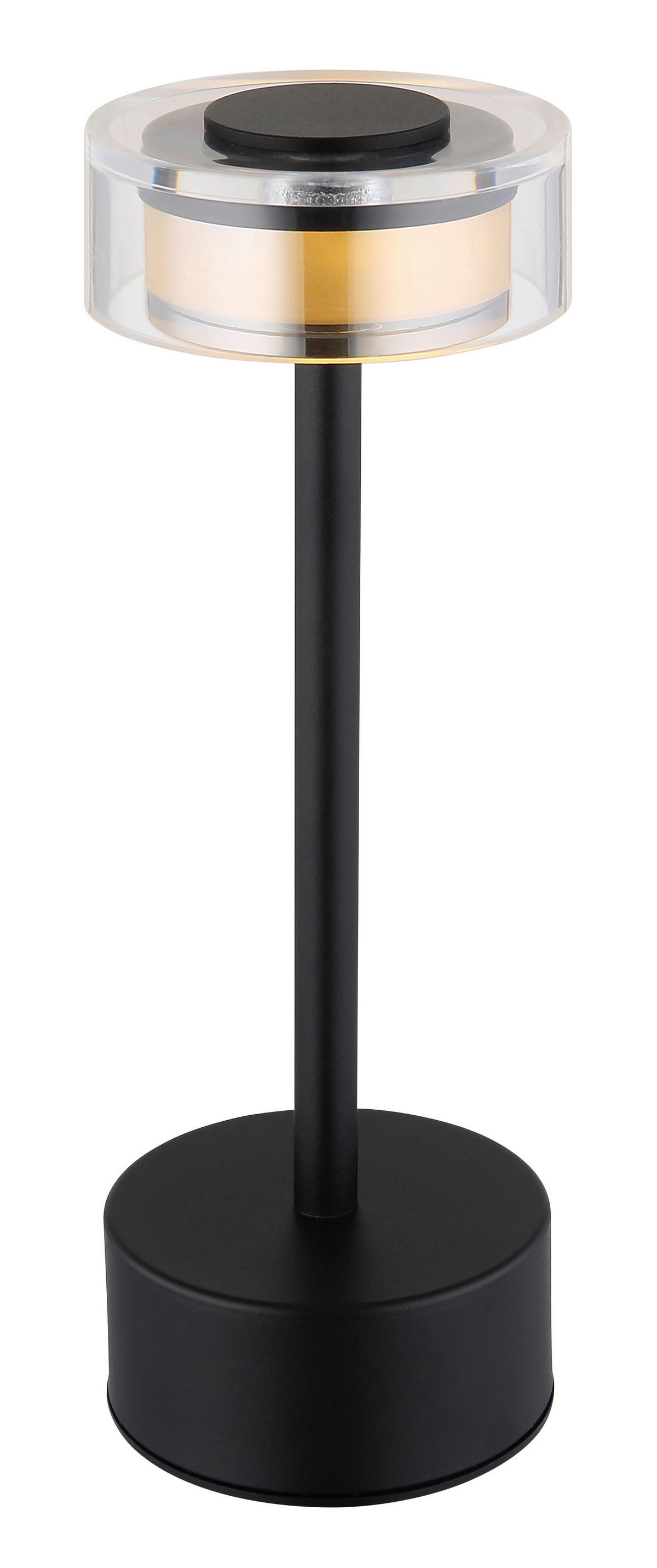 GLOBO LED-Tischleuchte SHIRA 21026S mattschwarz klar Rauch Metall Kunststoff H/D: ca. 23,5x8 cm 1 Brennstellen SHIRA - klar/mattschwarz (8,00/23,50cm) - GLOBO