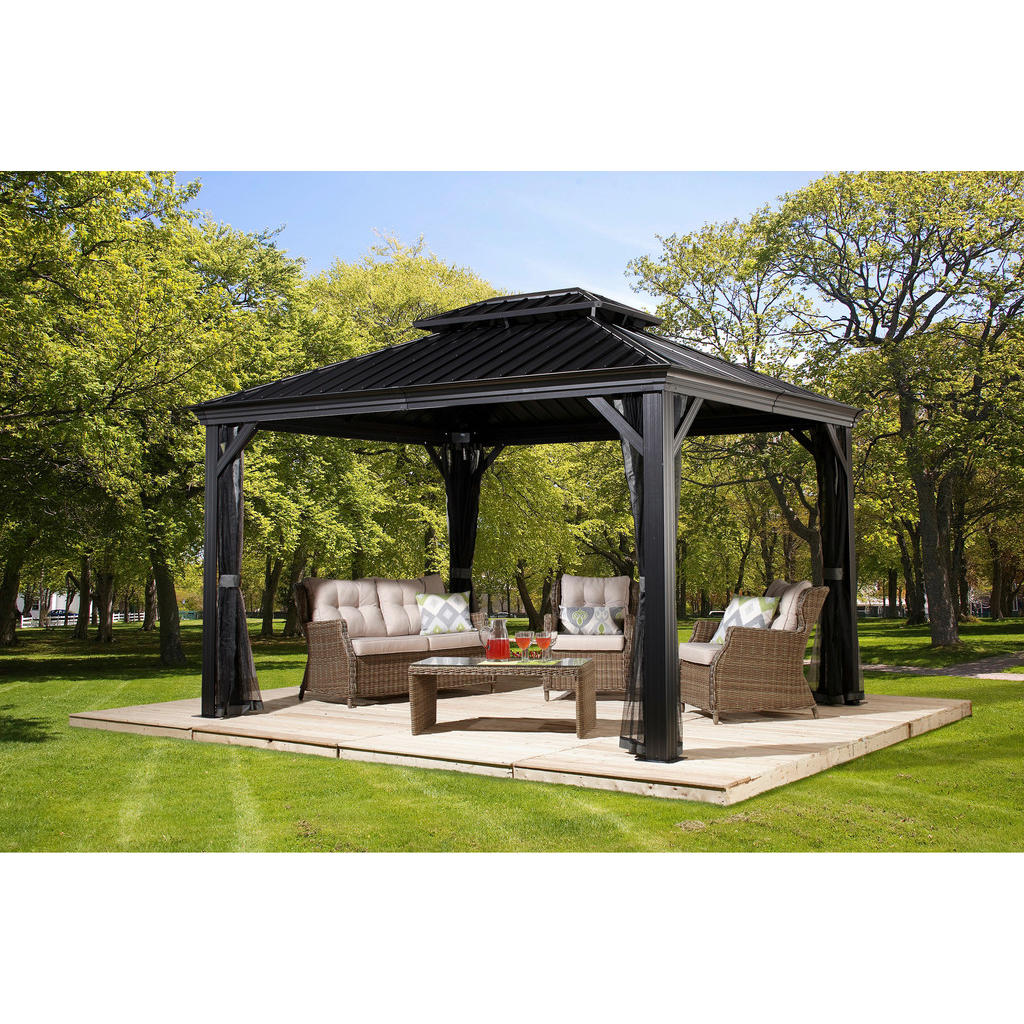Clemens Hobby Tec Set: Pavillon Messina 10x12, BxT: 363x298 cm, anthrazit
