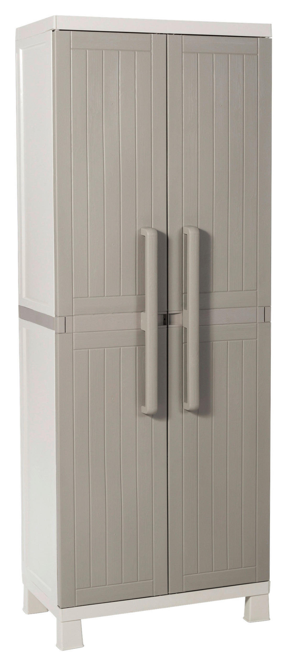 Toomax Kunststoffschrank Wood Midi hellgrau Kunststoff B/H/T: ca. 65x173x37 cm Wood Midi - hellgrau (65,00/173,00/37,00cm) - Toomax