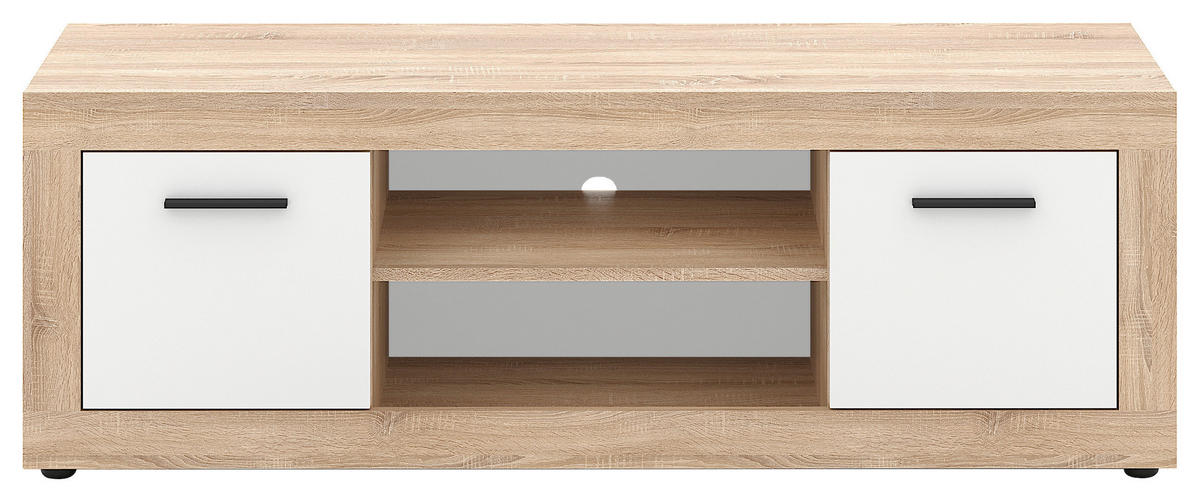 TV-Lowboard LUNA 2D Eiche Sonoma Nachbildung weiß matt B/H/T: ca. 140x40x40 cm LUNA 2D - Eiche/weiß (140,00/40,00/40,00cm) - WIPMEB