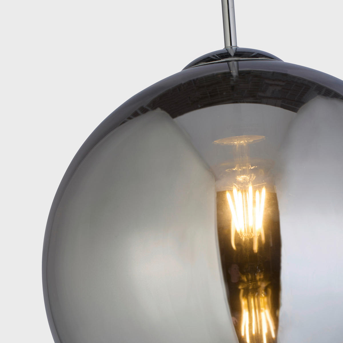 Searchlight Pendelleuchte Chrom Stahl Glas B/H/D: ca. 30x120x30 cm E27 1 Brennstellen Balls - Chrom (30,00/120,00cm) - Searchlight