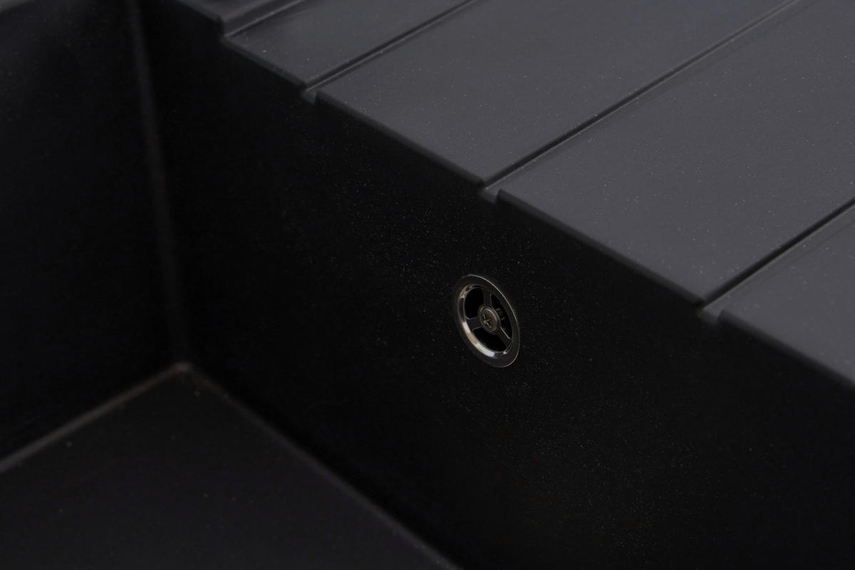 Respekta Einbauspüle Houston 80 x 50 S schwarz Mineralite B/H/T: ca. 80x21x50 cm Houston 80 x 50 S - schwarz (80,00/21,00/50,00cm) - Respekta