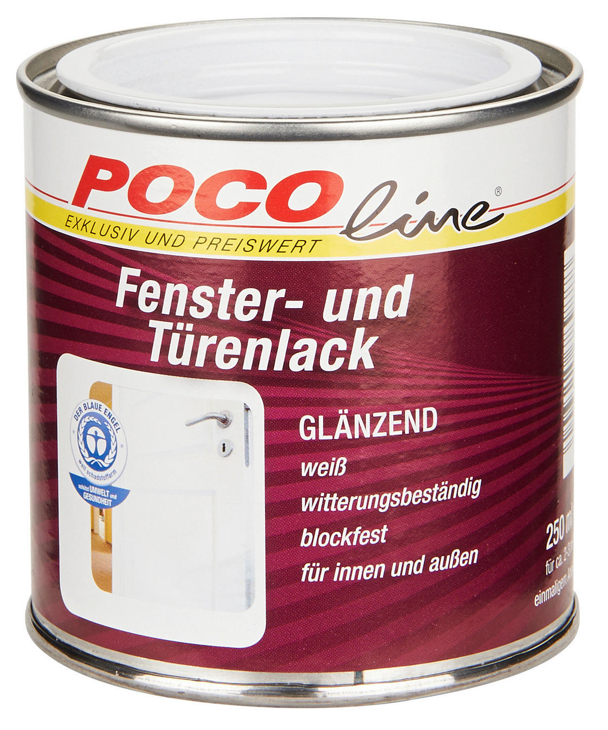 POCOline Acryl Fensterlack weiß glänzend ca. 0,25 l Fensterlack_Acryl 250ml - weiß (250ml) - POCOline