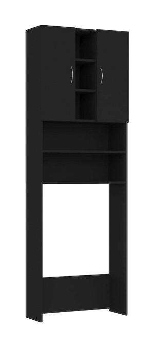 Waschmaschinenschrank schwarz B/H/T: ca. 64x190x25,5 cm Waschmaschinenschrank - schwarz (64,00/190,00/25,50cm) - vidaXL