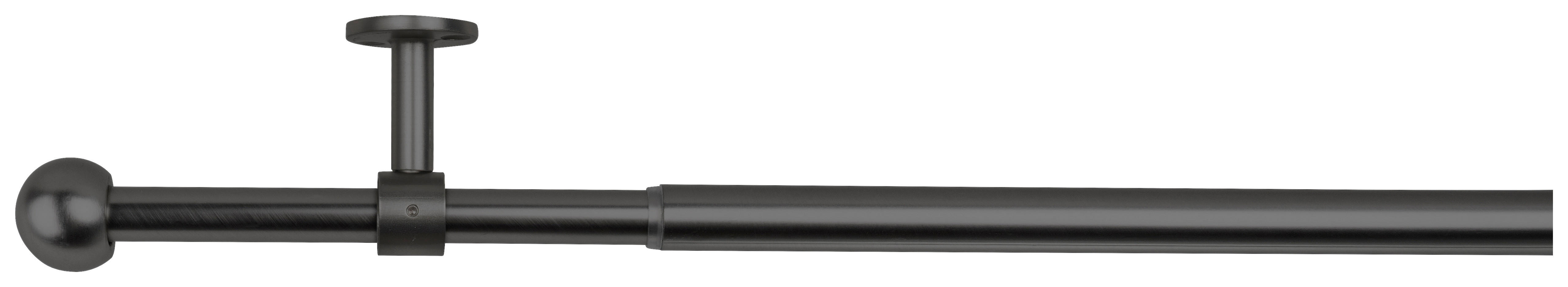 ondeco Stilgarnituren schwarz Metall L: ca. 210 cm ausziehbar von ca. 120 bis 210 cm 1.0 Läufe Teleskopgarnitur_2in1 - schwarz (210,00cm) - ondeco