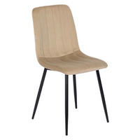 Stuhl IBIS beige Velourstoff B/H/T: ca. 43x90,5x50 cm IBIS - beige (43,00/90,50/50,00cm) - WIPMEB