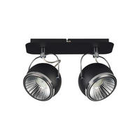 SPOT Light Spotbalken 5009284 schwarz Chrom Metall B/H/T: ca. 30x11x20 cm GU10 2 Brennstellen Ball - schwarz/Chrom (30,00/11,00/20,00cm) - SPOT Light
