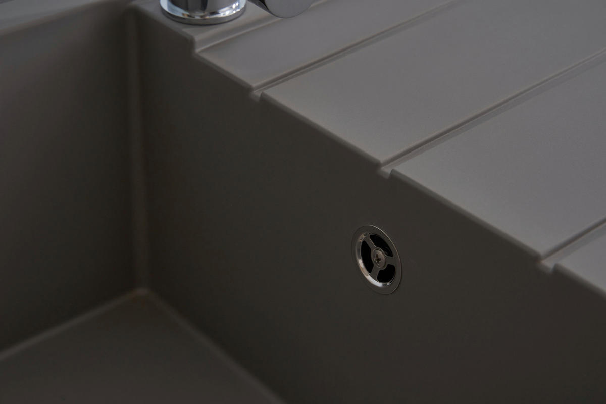 Respekta Einbauspüle Houston 80 x 50 G Beton grau Mineralite B/H/T: ca. 80x21x50 cm Houston 80 x 50 G - Beton/grau (80,00/21,00/50,00cm) - Respekta