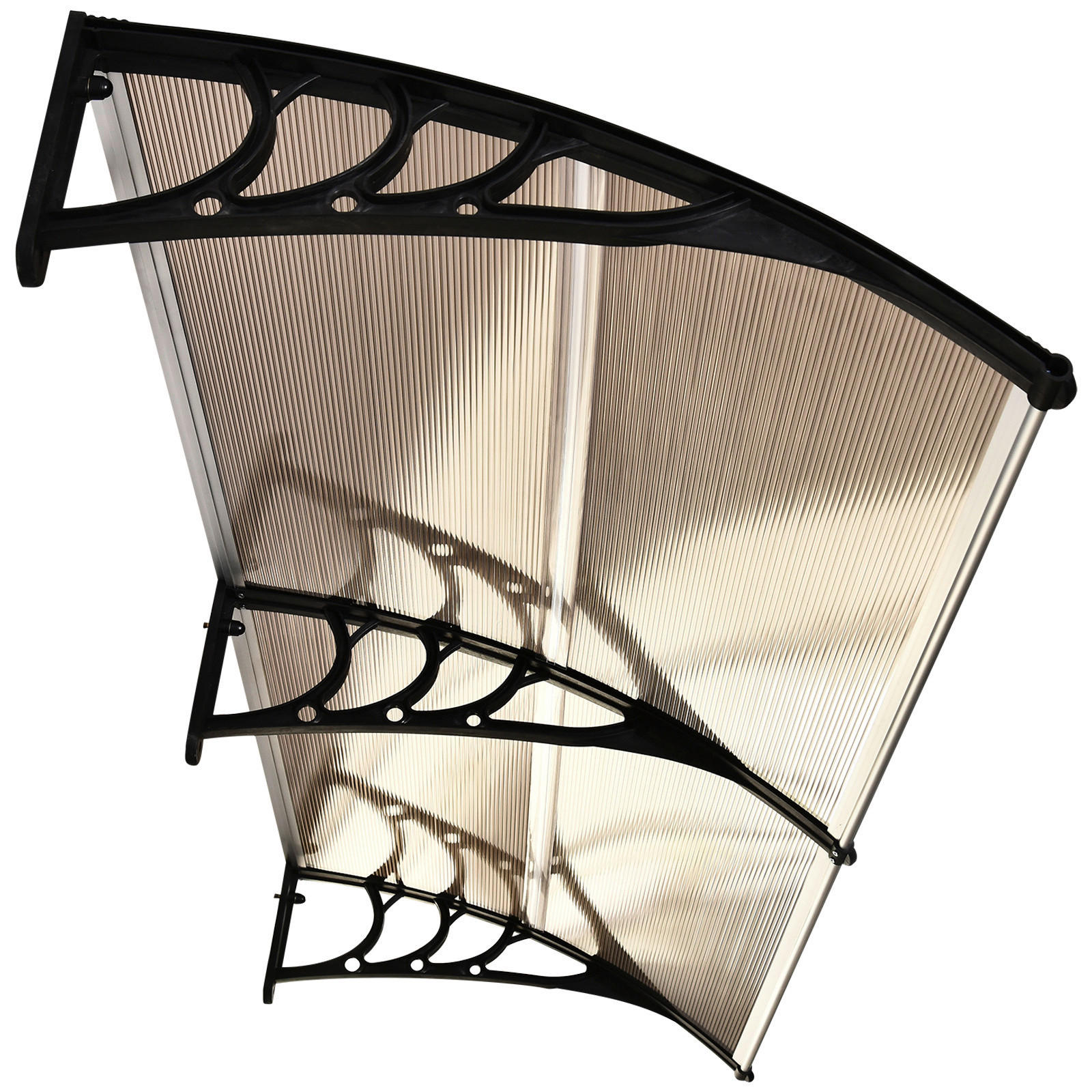 Outsunny Vordach braun B/H/L: ca. 195x75x23 cm Vordach - braun (23,00/195,00/75,00cm) - Outsunny