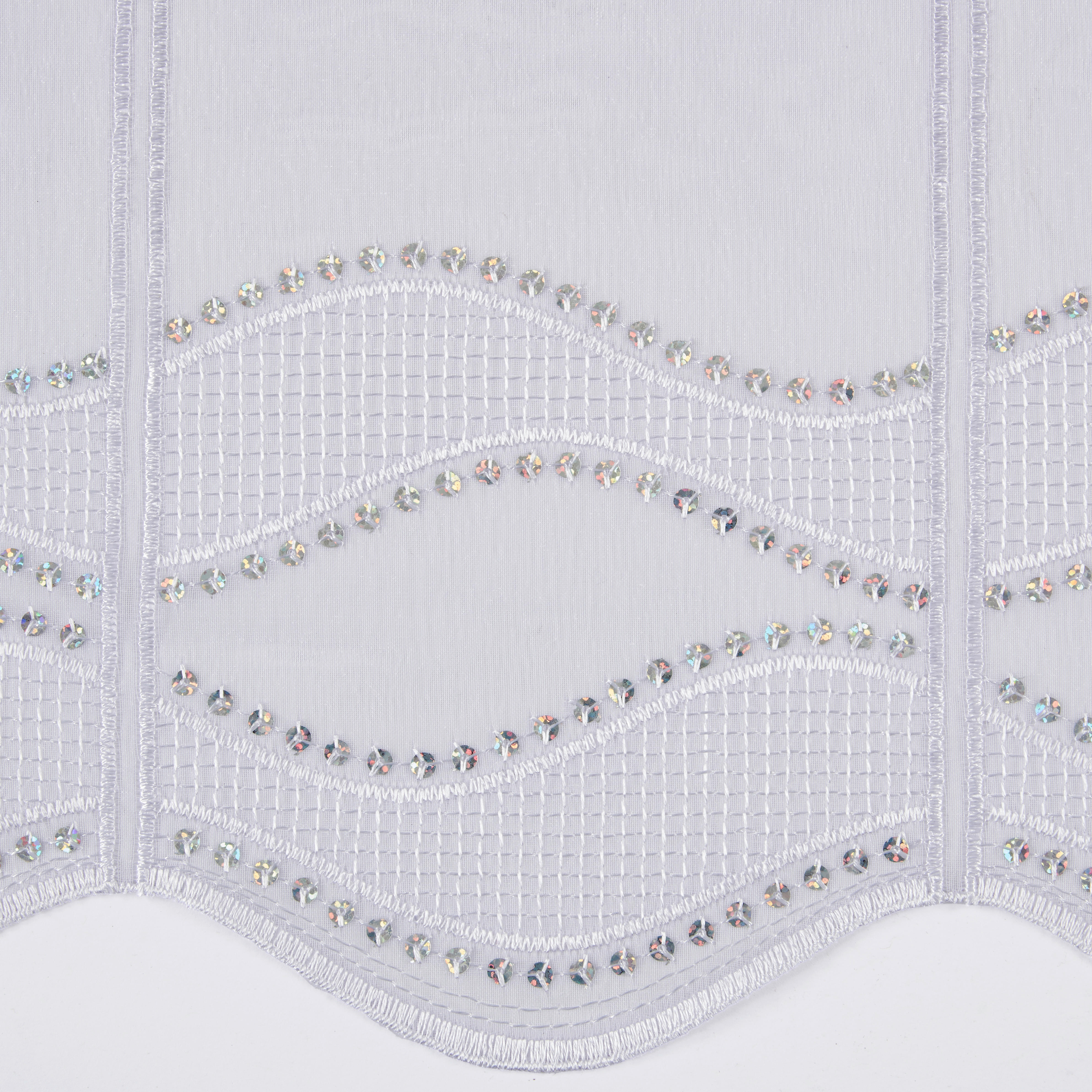 Scheibengardinen-Meterware Lucia weiß H: ca. 60 cm Lucia - weiß (60,00cm)