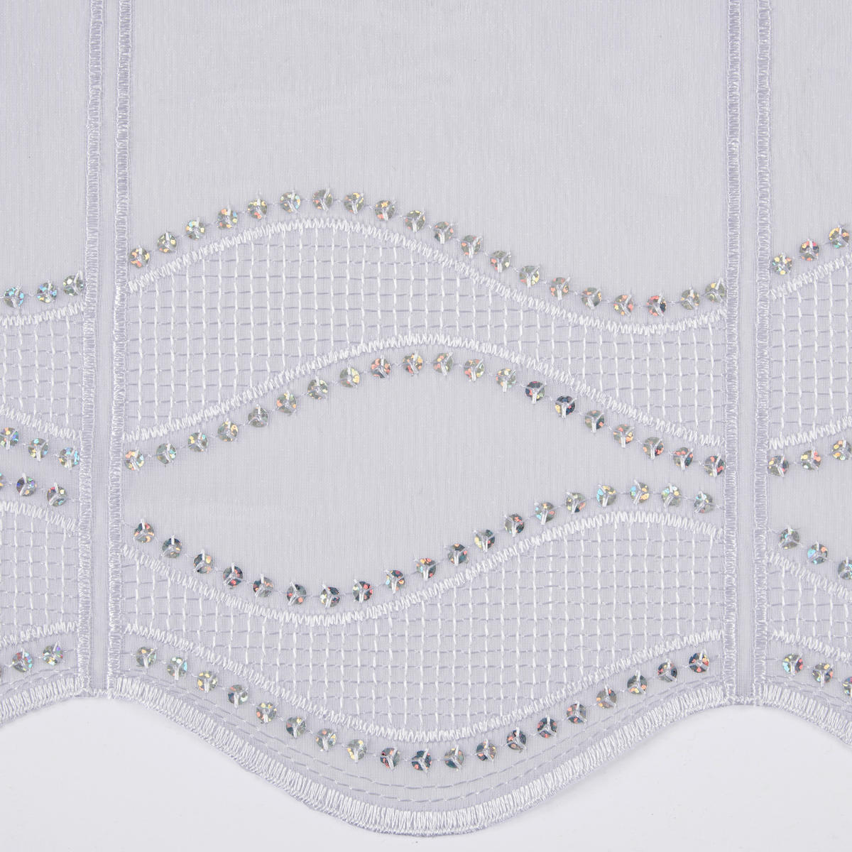 Scheibengardinen-Meterware Lucia weiß H: ca. 60 cm Lucia - weiß (60,00cm)