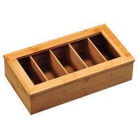 Kesper Teebox braun Bambus B/H/L: ca. 20x9x36 cm Teebox - braun (36,00/20,00/9,00cm) - Kesper