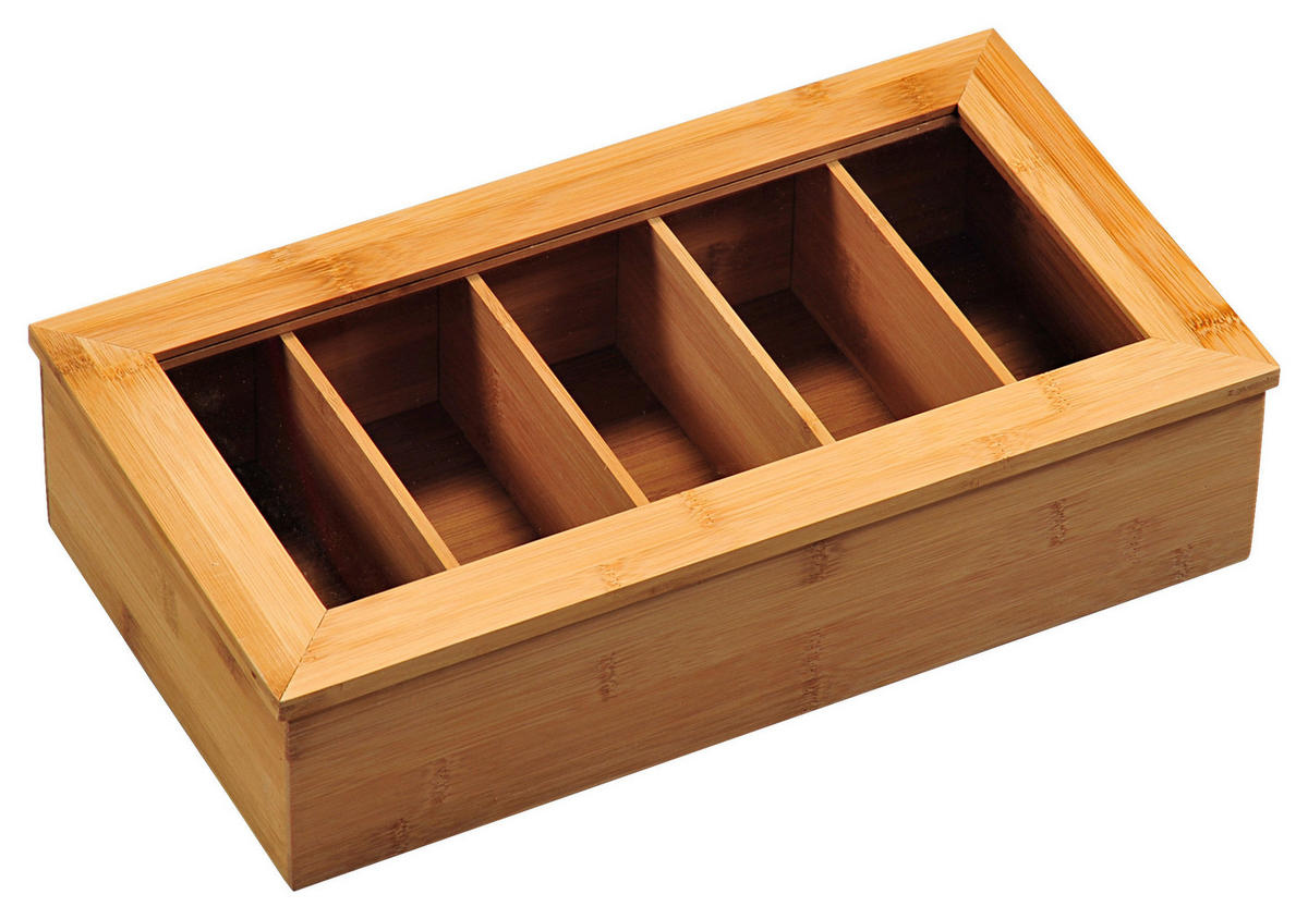 Kesper Teebox braun Bambus B/H/L: ca. 20x9x36 cm Teebox - braun (36,00/20,00/9,00cm) - Kesper