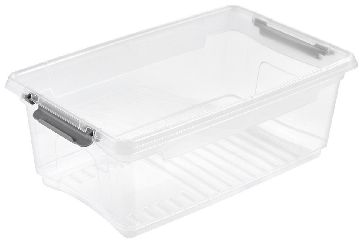 Aufbewahrungsbox transparent B/H/L: ca. 18,5x10,5x28,5 cm Clipbox_Leonie 3,7l - transparent (28,50/18,50/10,50cm)