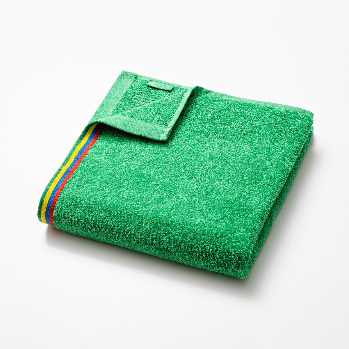 Kinder-Strandtuch grün Baumwolle B/L: ca. 140x70 cm Kinder-Strandtuch - grün (140,00/70,00cm) - BENETTON