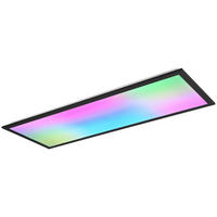 Reality LED-Deckenleuchte Beta R67668032 schwarz Metall B/H/T: ca. 80x5x29,5 cm 1 Brennstellen Beta - schwarz (80,00/5,00/29,50cm) - Reality