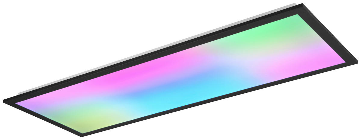 Reality LED-Deckenleuchte Beta R67668032 schwarz Metall B/H/T: ca. 80x5x29,5 cm 1 Brennstellen Beta - schwarz (80,00/5,00/29,50cm) - Reality