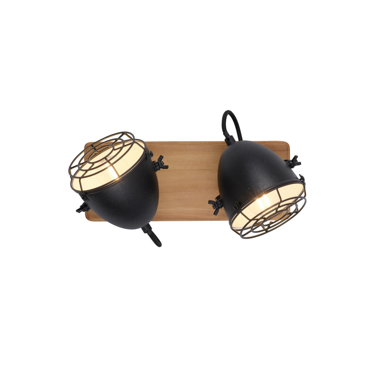 Just Light Spot-Balken BEETLE 15172-18 schwarz natur Metall Holz B/T: ca. 30,5x17 cm E14 2 Brennstellen BEETLE - natur/schwarz (30,50/17,00cm) - Just Light