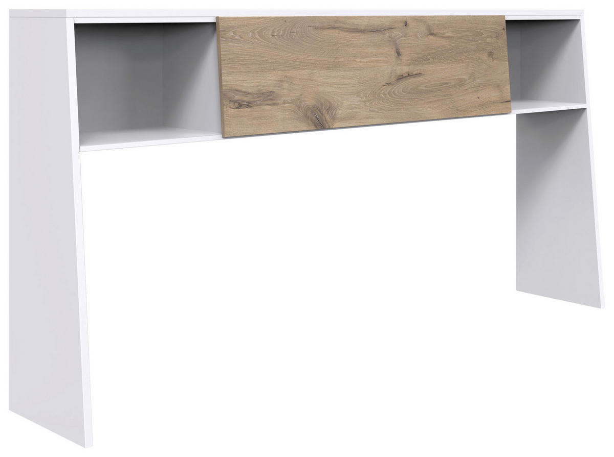 weiß B/H/T: ca. 209x107x39 cm Norderney_Überbau-für Bett J28 459 - weiß/Oak (209,00/107,00/39,00cm)