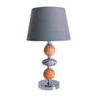 Näve Leuchten Keramik Tischleuchte NV3183516 grau Keramik Stoff H/D: ca. 36x20 cm E14 1 Brennstellen Araga - grau (20,00/36,00cm) - Näve Leuchten