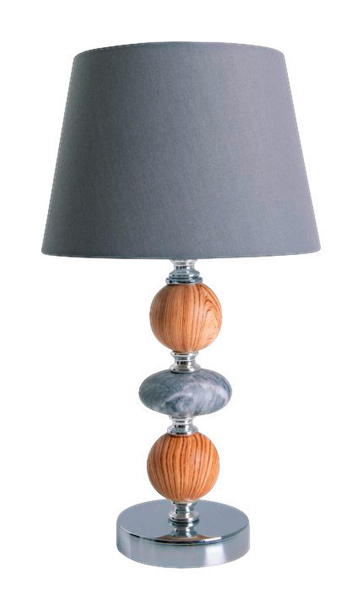 Näve Leuchten Keramik Tischleuchte NV3183516 grau Keramik Stoff H/D: ca. 36x20 cm E14 1 Brennstellen Araga - grau (20,00/36,00cm) - Näve Leuchten