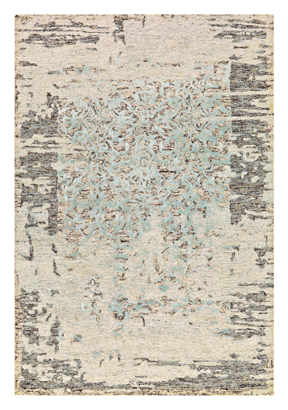 Arte Espina Kurzflorteppich Damast 8067 grau B/L: ca. 120x180 cm Damast 8067 - mint/grau (120,00/180,00cm) - Arte Espina