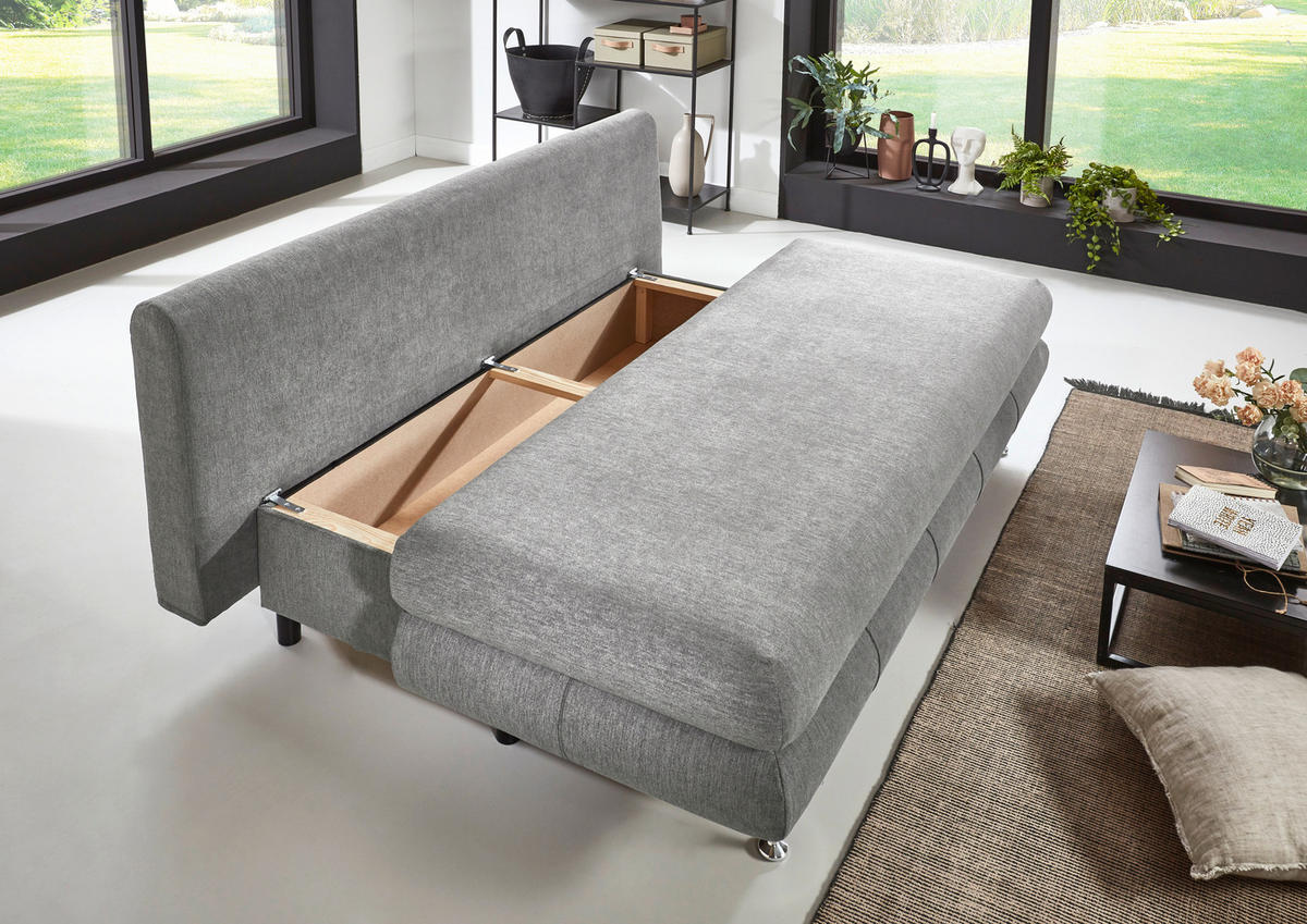 Schlafsofa Benfeld grau B/H/T: ca. 190x93x54 cm Benfeld - grau (190,00/93,00/54,00cm)