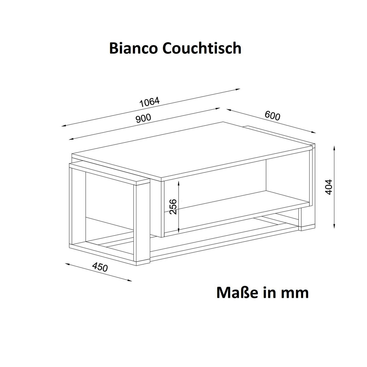 Couchtisch Rebab Rebab Braun Optik dunkelgrau Marmor Optik B/H/T: ca. 107x41x60 cm Rebab - Rebab/dunkelgrau (107,00/41,00/60,00cm) - moebel17