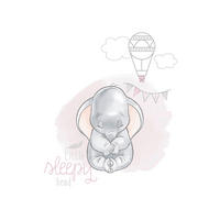 Komar Poster Dumbo Sleepy Disney B/L: ca. 40x50 cm Dumbo Sleepy - (40,00/50,00cm) - Komar