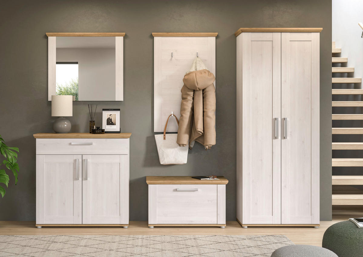 Garderobe Verona Sibiu Lärche Nachbildung Eiche Artisan Nachbildung B/H/T: ca. 285x196x39 cm Verona - Eiche (285,00/196,00/39,00cm) - xonox.home