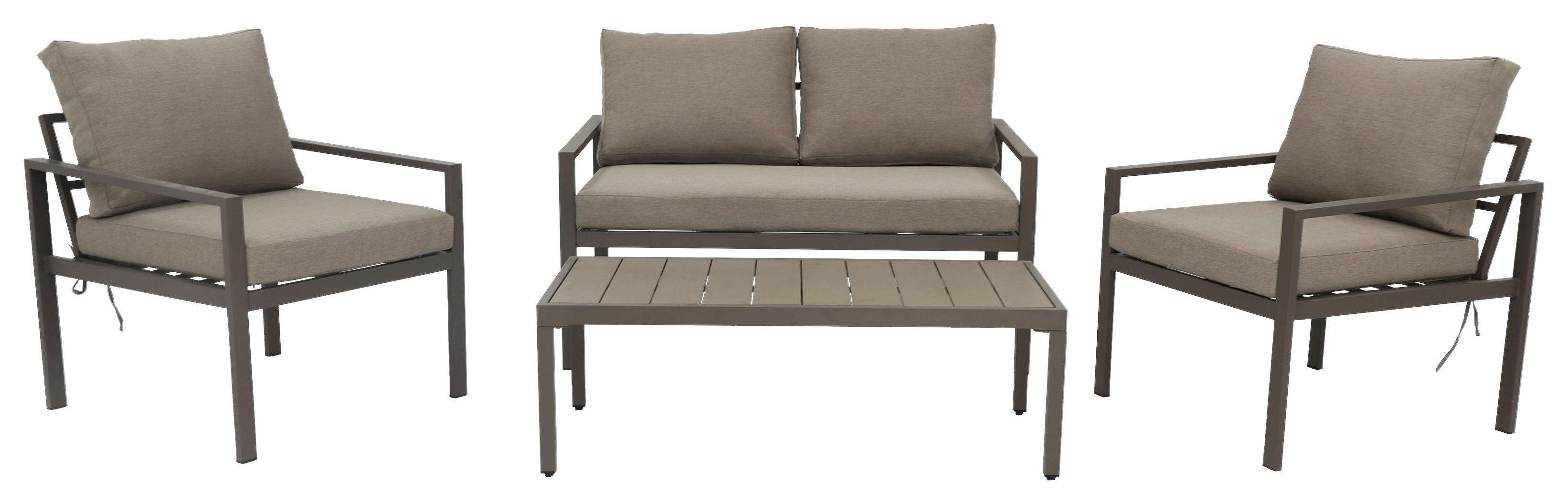 POCOline Gartensitzgruppe Toulouse braun Stahl Toulouse - braun/beige - POCOline