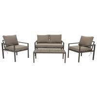 POCOline Gartensitzgruppe Toulouse braun Stahl Toulouse - braun/beige - POCOline