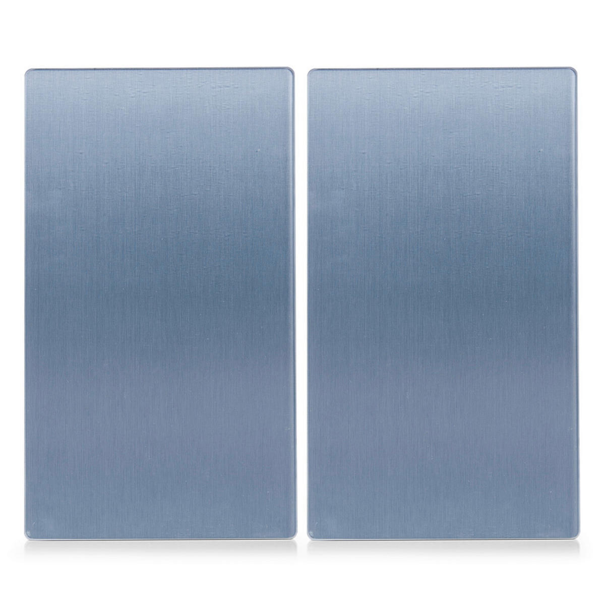 Zeller Herd-/Schneideabdeckplatten-Set Metall silber Glas B/H/L: ca. 30x0,8x52 cm Metall - silber (52,00/30,00/0,80cm) - Zeller