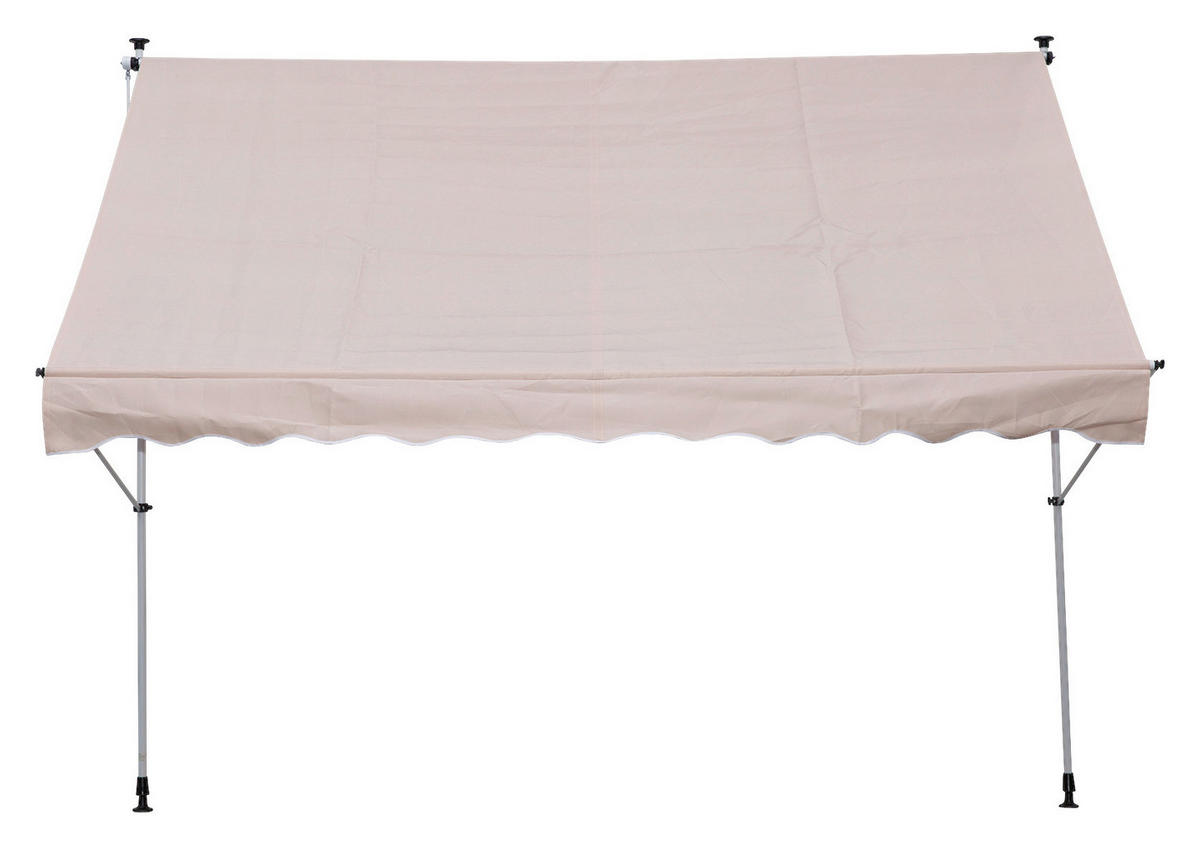 Klemm-Markise beige B/L: ca. 200x150 cm Klemmmarkise - beige (200,00/150,00cm) - Outsunny